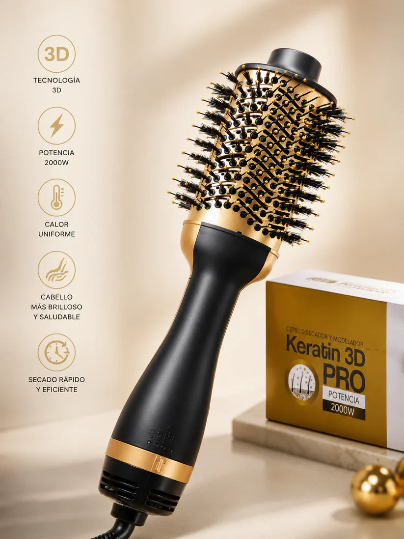 Keratin Pro Hair Volumizer- 4 in 1 Hot Air Brush