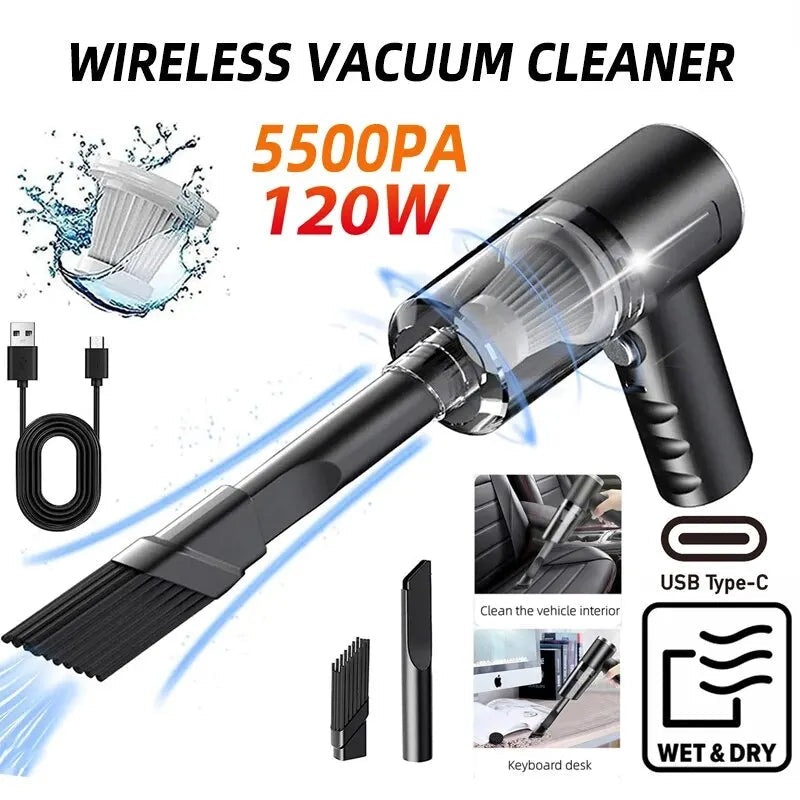 Portable Rechargeable Vacuum: 2-in-1 Cleaning Solution Dhaka Dash