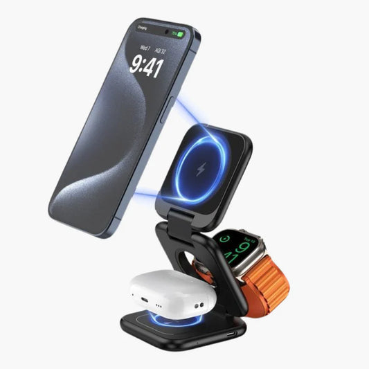 3 in 1 Foldable Magnetic Portable Charger
