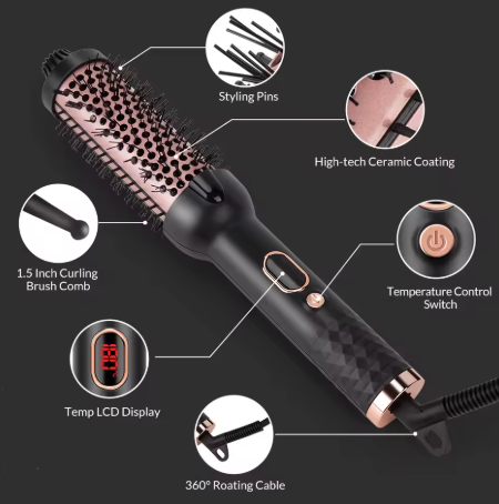 3-in-1 Ionic Ceramic Thermal Brush Pro