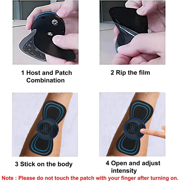 Advanced Butterfly Shape EMS Massager Portable (Pack of 2 Pads) Dhaka Dash
