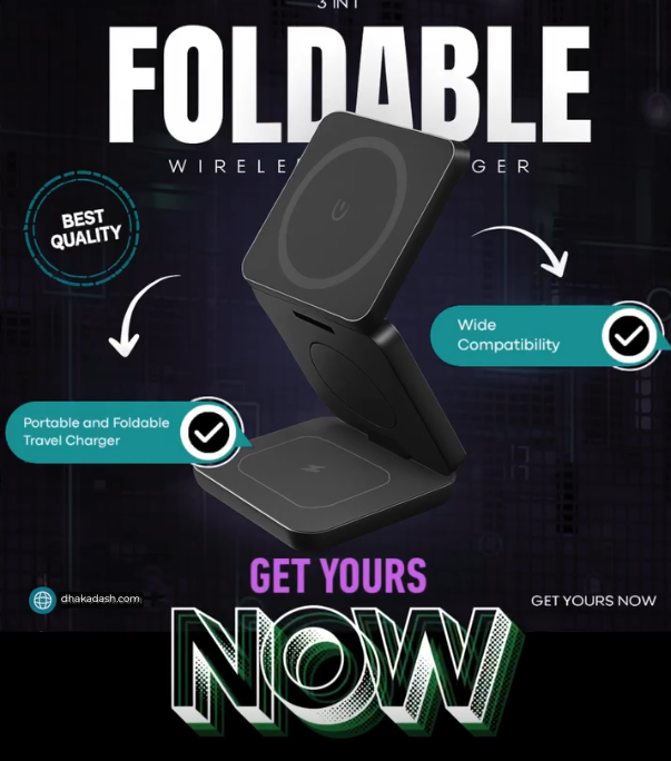 3 in 1 Wireless Pocket Magnetic Charger